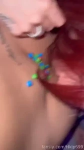 I licked ice cream off creamykariny huge tits then she ate m amp ms