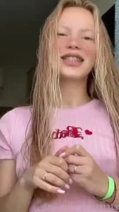 Do you like my smile natural fitness lifestyle blonde babyface teen