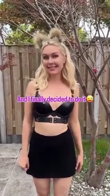 Advise you to watch it to the end pussy cosplay outdoors blonde smile 