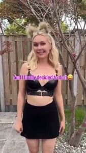 Advise you to watch it to the end pussy cosplay outdoors blonde smile