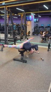 I m working out before our hot night fyp flexible fitgirl blond milf