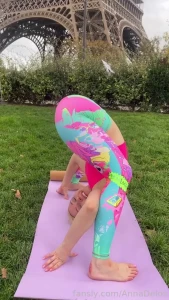 Best place for stretching flexible stretching blond natural public