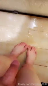 Femboy feet fyp boy femboy twink gay male feet shower dick uncut sissy