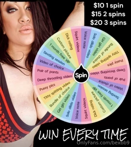 Spin my wheel and see what you win can you handle it hmmmmmm
