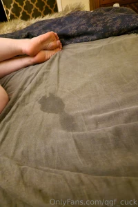The bull left a wet patch on my side of the bed