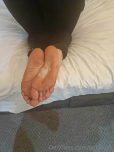 Massive load delivered to abi s feet after a session more to cum today part 5