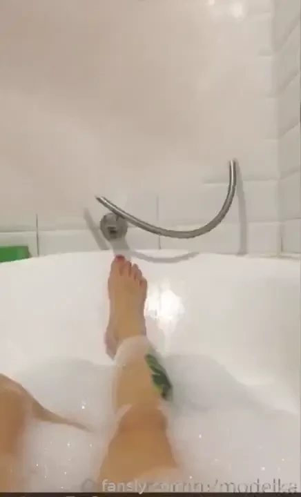 Join me to my bath to relax bath bathroom foam legs tattoo feet 