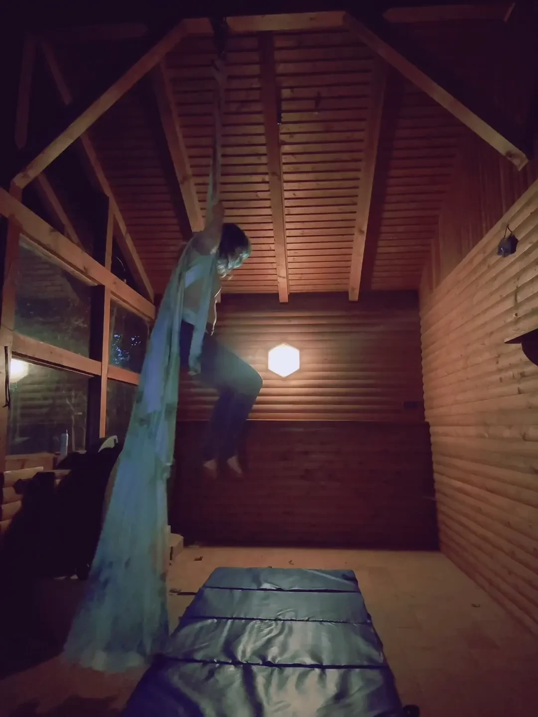 From my last stream here a cut did aerial acrobatics topless 