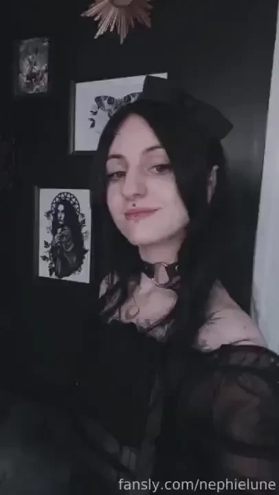 I have a lil surprise for you fyp goth alternative petite brunette 