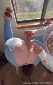 Handstand dildo fuck is my fav fyp handstand dildo jeans ripped chubby