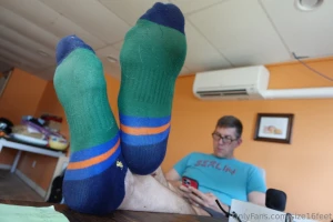 Just love propping my giant soles up as you peel my socks off i hope part 1