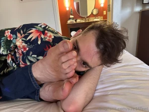 The boy loves the smell after a long work day