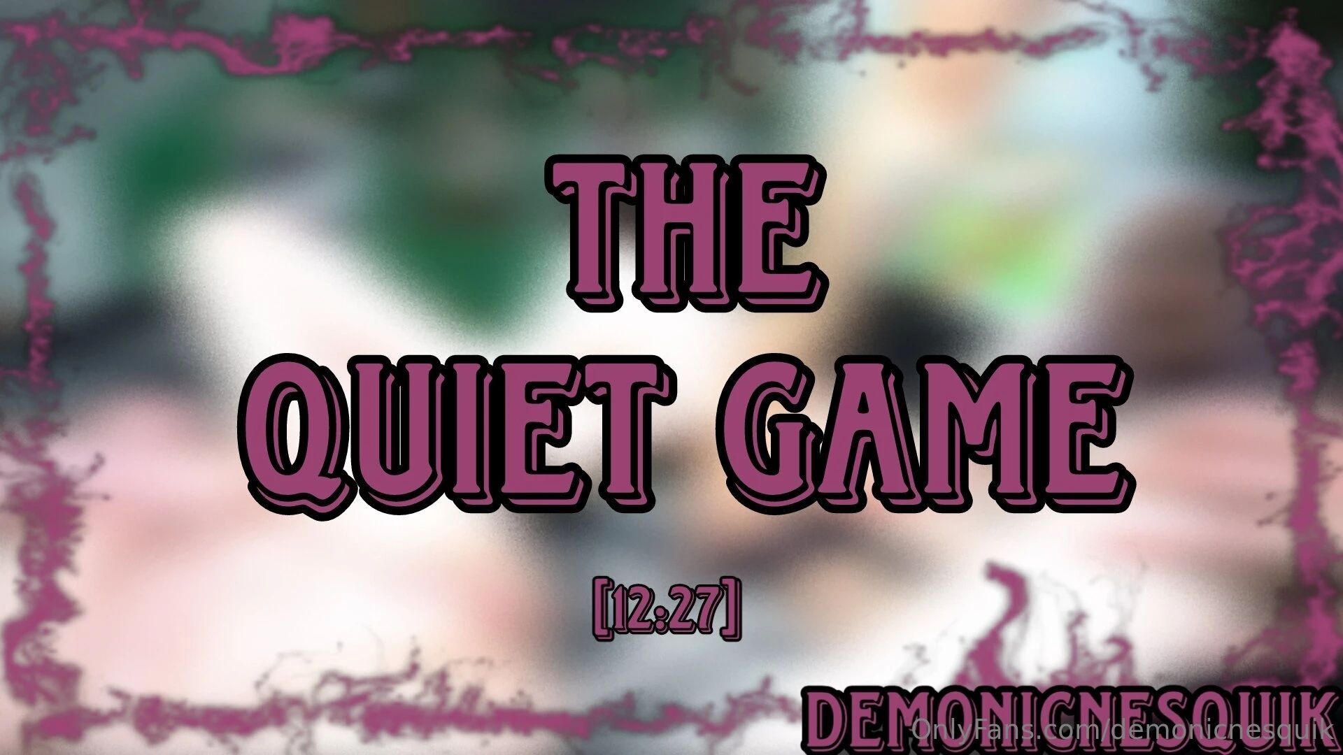 Check your dms to see why the quiet game is one of my best selling part 1 