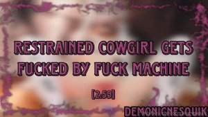 Tip 9 99 here for the full video in dms restrained cowgirl gets fucked