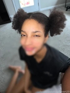 Swallowing that yummy dick til he fills my face with all his nut