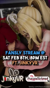 Hey guys stream tonight at 8pm est with jinkyvr see you guys