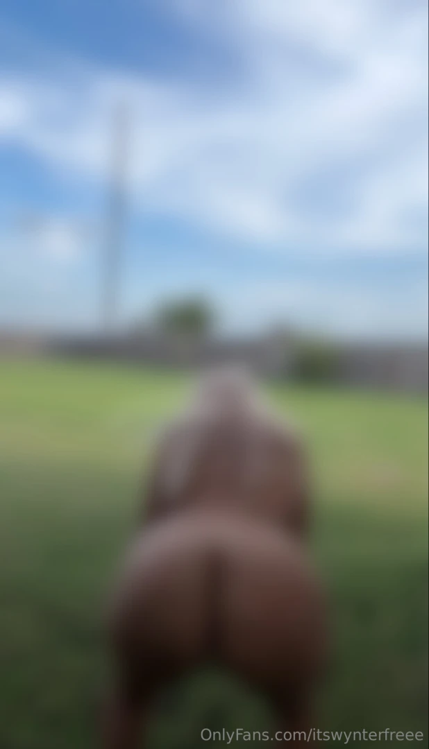 I was feeling bold in my backyard today i stripped down and started 