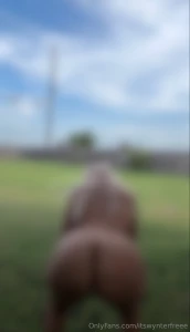 I was feeling bold in my backyard today i stripped down and started