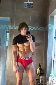 Shirt lifted abs tight cock thick and hard in my brief you gonna keep