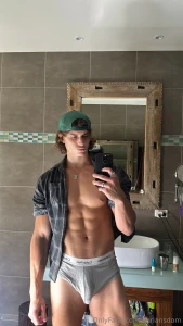 Shirt wide open abs showing cock rock hard in my briefs if i walked in