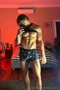 Lifting my sando abs on show cock thick and hard in my boxers you