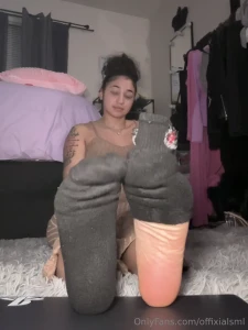 How you like my black socks let me tease and take them off