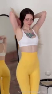 Is it time for morning yoga fyp cutegirl leggins brunette prtite