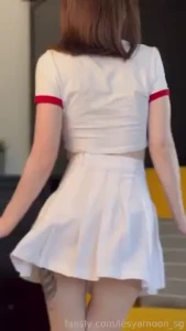 Take it off for fun fyp teen cuteface brunette skirt slim gfe babyface