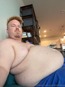 Love that extra obese feeling after shaving my gut