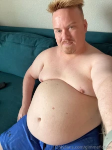 Love that extra obese feeling after shaving my gut part 2