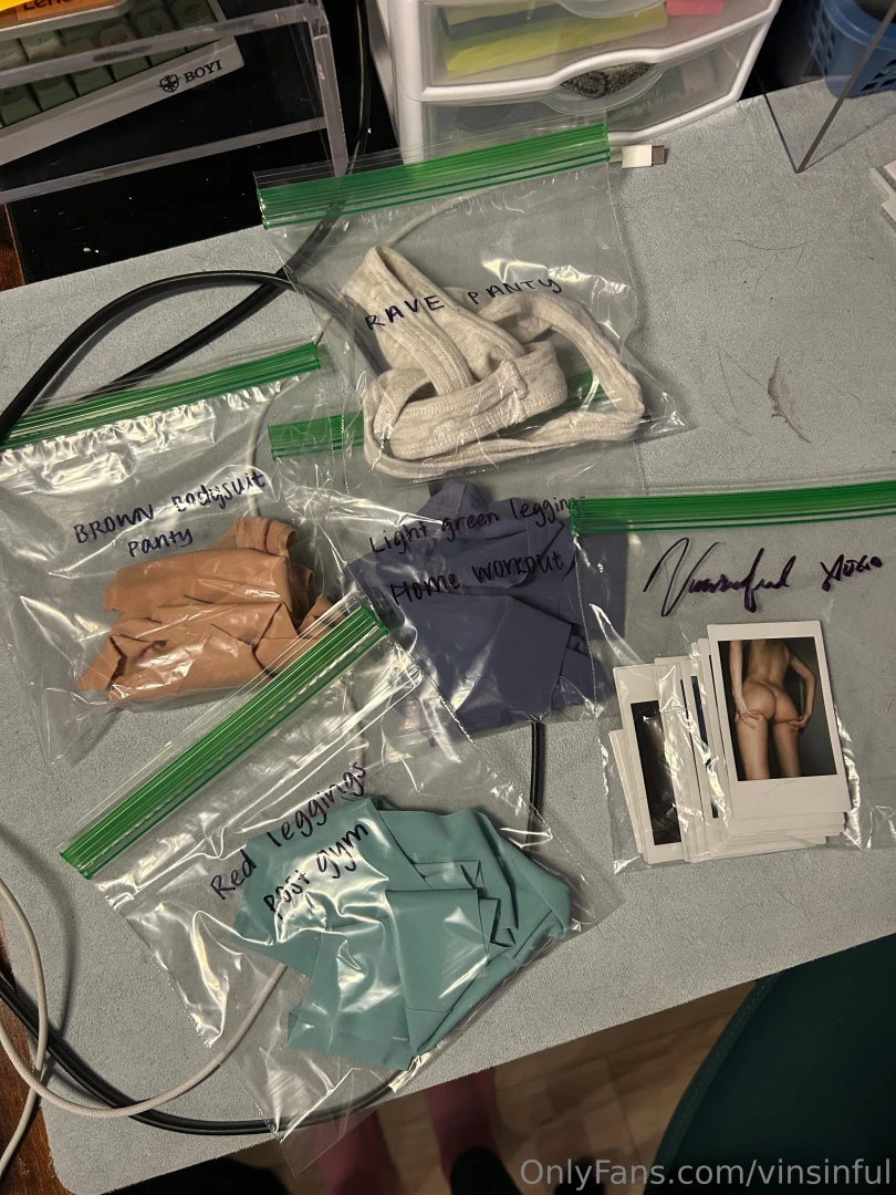 A fan ordered some dirty panties and nude polaroids so excited to ship 