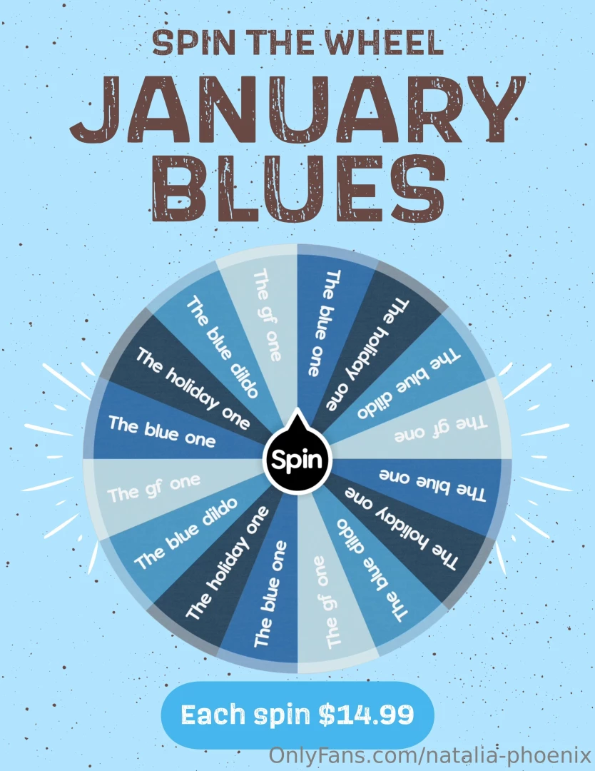 Got the january blues come and spin my wheel to cheer yourself up all 