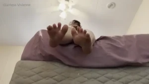 After a long day vivienne comes home to find a pathetic bug groveling