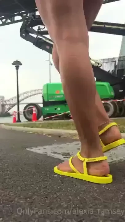 Public park tease of my new pedi should have a special surprise 
