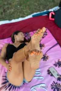32 photo set some up close shots of my orange pedi and feet which pic part 24