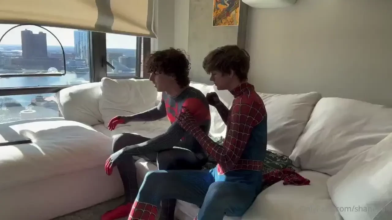 Spider-man sneaks into living room of course he s going to take care 