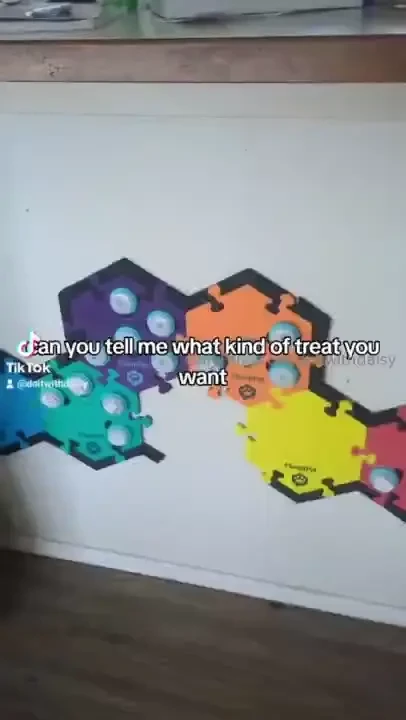 Right now waffles uses 16 words on her button mat about 1 3 of which 