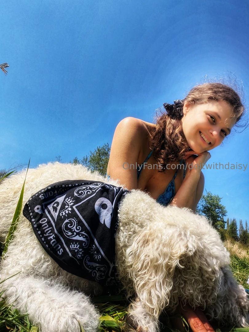 I love being all matchy matchy with my dog and the merch scrunchies 