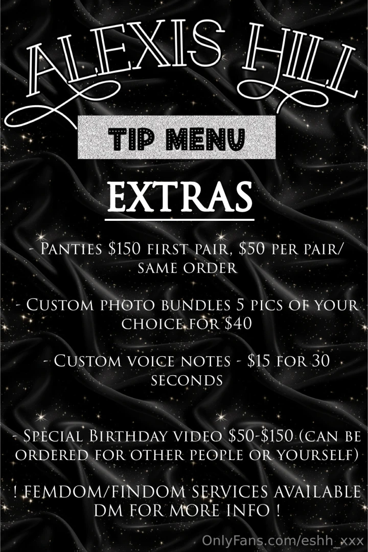 Tip menu how to tip the amount of the content service or extras that 