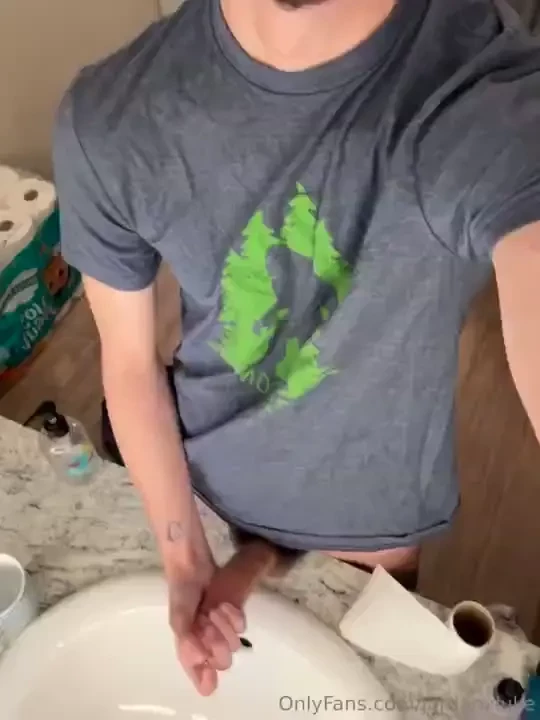 Cumming in the sink saves cleaning up 