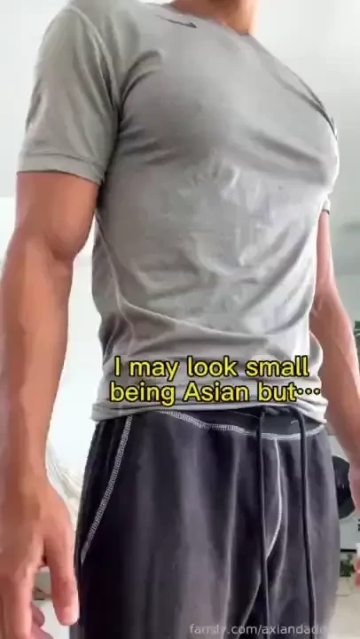Muslce asian men guy daddy pecs abs dick 