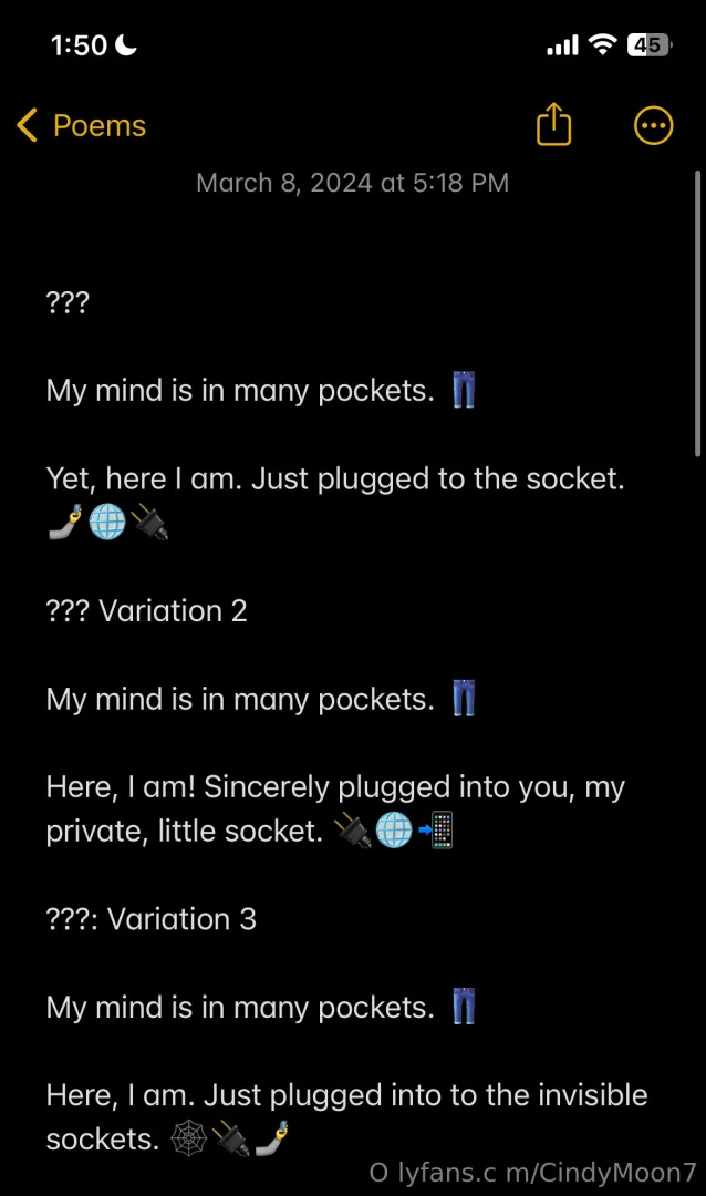 I have one phone for me to be flirty and another old device where i m part 18 