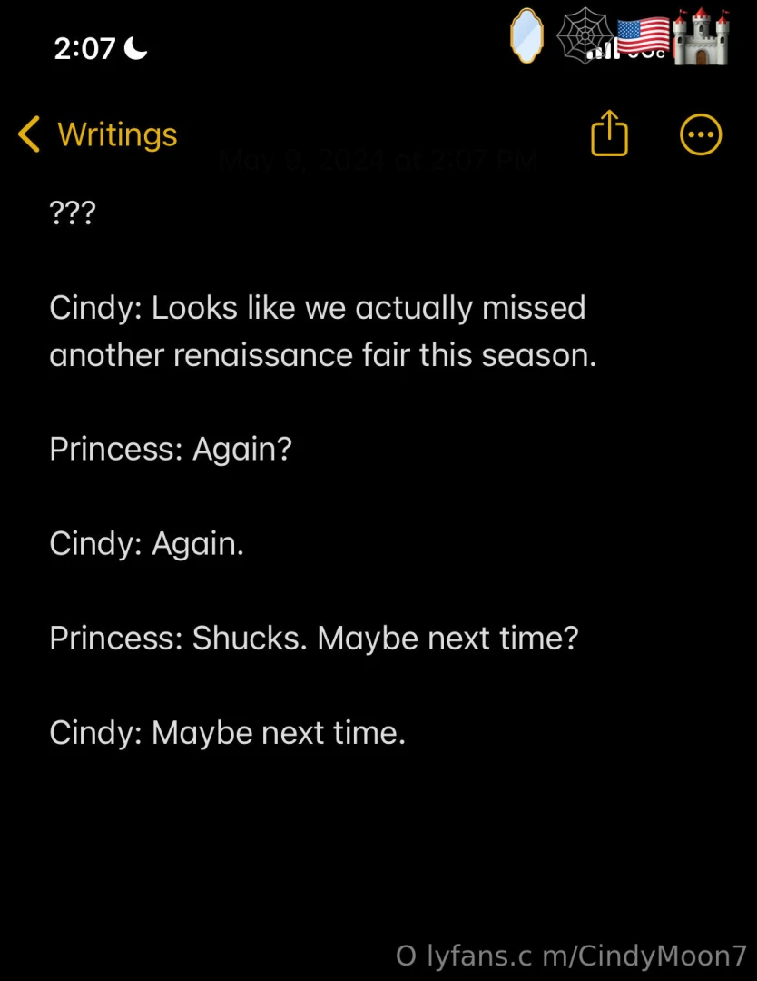 Last bit of cindy moon writing before i nap cindymoon writing part 1 