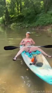 Titties on a kayak