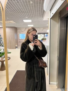 I can t get enough of my new fur coat it makes me want to go out more