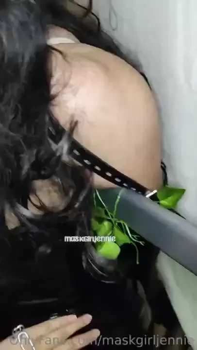 Hogtied to the bed frame and locked in chastity this might be my 