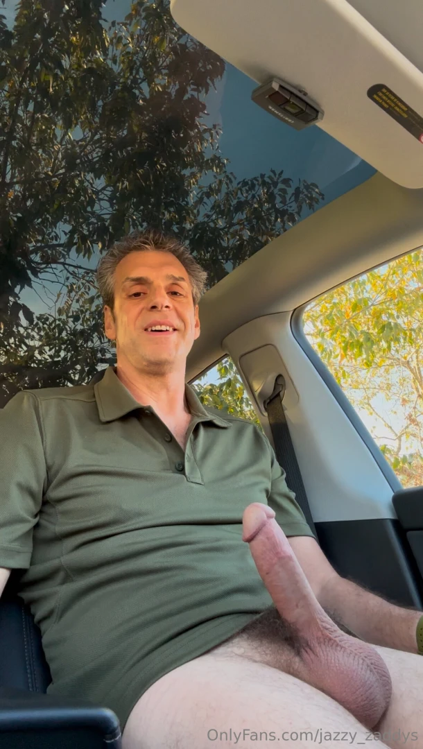 Revealing and jerking in the car and added a cock shot just for 