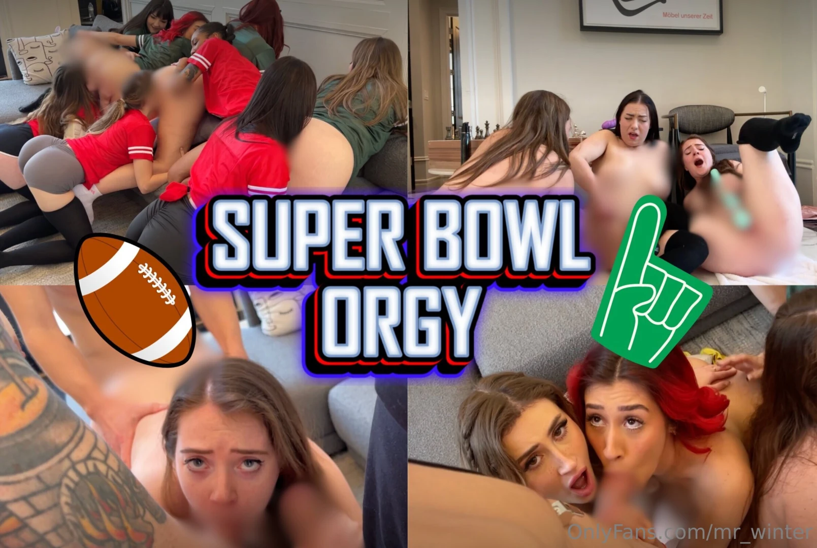 11 person super bowl orgy after the big game between the wets vs the 