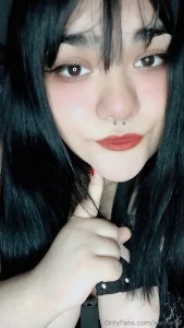 Goth girl with cutest smile