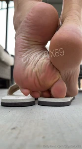 Sensual arches sole view from behind camera on the floor showing lots